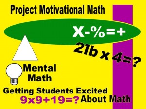 Colorful motivational math poster with equations